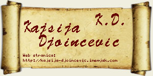 Kajsija Đoinčević vizit kartica
